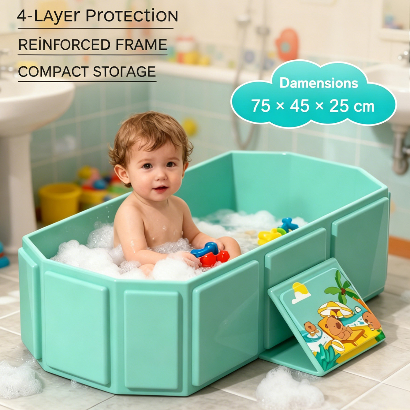 حوض استحمام قابل للطي من البول - مراجعة Home Bathroom Tub وسعره
