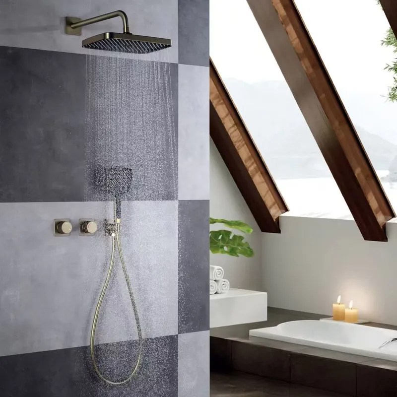 طقم دش فاخر أسود مثبت على الحا - مراجعة Home Bath وسعره