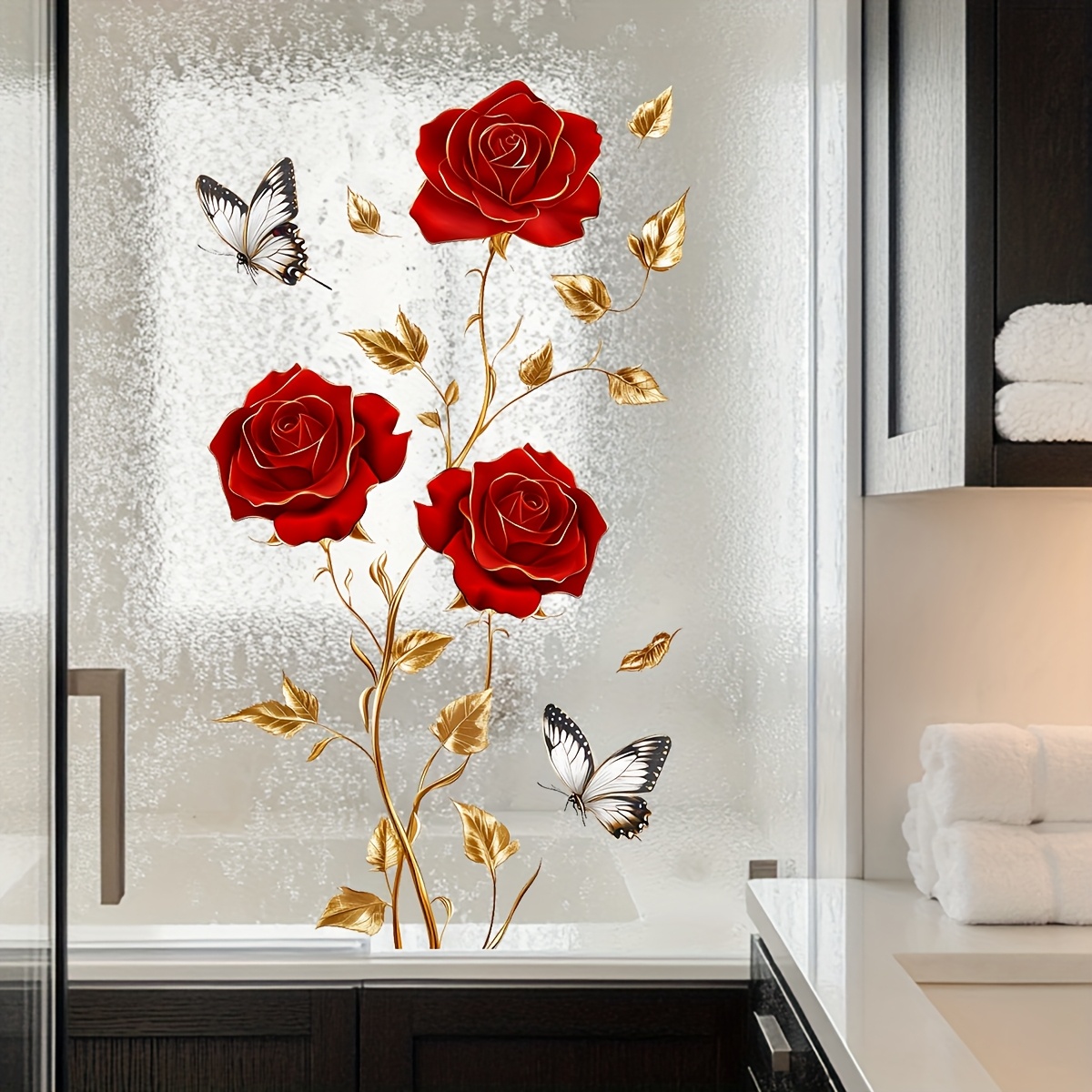 ملصق نافذة وجدار على شكل فراشة - مراجعة Home One Bathroom وسعره
