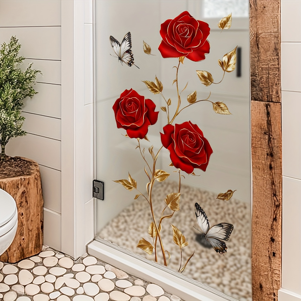 ملصق نافذة وجدار على شكل فراشة - مراجعة Home One Bathroom وسعره